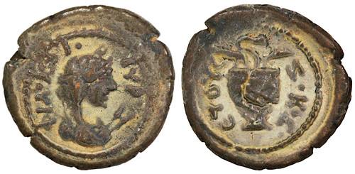 Philadelphia (Ammon) of the Decapolis AE, VF, RARE!, 164/165 C.E. Philadelphia (Ammon) of the Decapolis AE, VF, RARE!, 164/165 C.E.