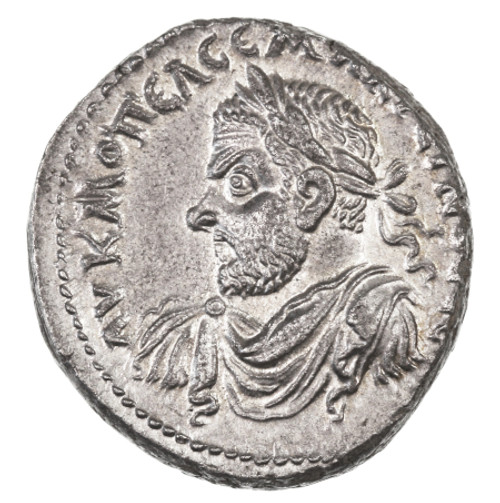 Macrinus AR Tetradrachm, Edessa, Mesopotamia, Near MINT State