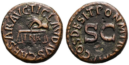 Claudius AE Quadrans Claudius AE Quadrans