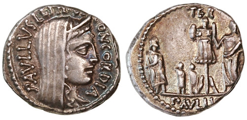 L. Aemilius Lepidus Paullus AR Denarius L. Aemilius Lepidus Paullus AR Denarius