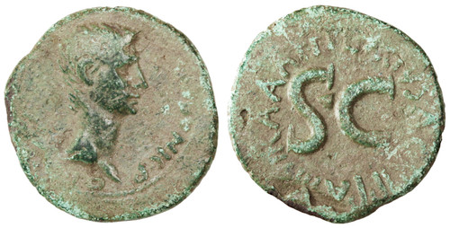 Augustus AE AS, P. Lurius Agrippa Augustus AE AS, P. Lurius Agrippa