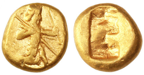 Biblical Gold AV Daric, Persia, Achaemenid Kings, Xerxes I - Darius II