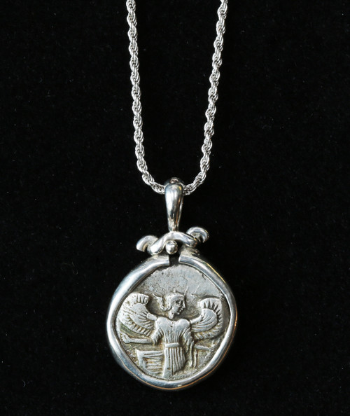Caria, Kaunos AR Stater in Sterling Silver Necklace