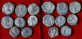 Ancient Nabataean AE, Eight Coin Lot