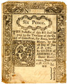 Colonial Note - Connecticut, Six Pence, June 19, 1776