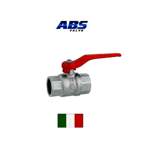 2 BSP Threaded Full Port Brass Ball Valve (DN50) Nickel Plated