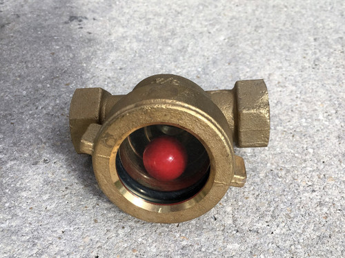 3/4 BSP THREADED BRASS SIGHT GLASS