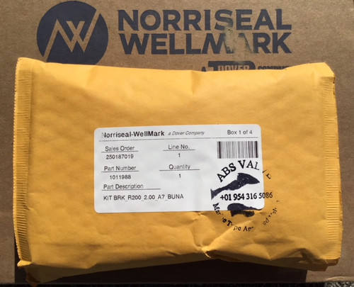 2 Norriseal A001 BUNA Seat & O-Ring Rubber Parts Kit for R200 Butterfly 1011988