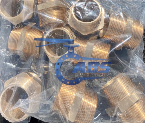 1-1/4 BSP x NPT Bronze Hex Nipple (IN USA)