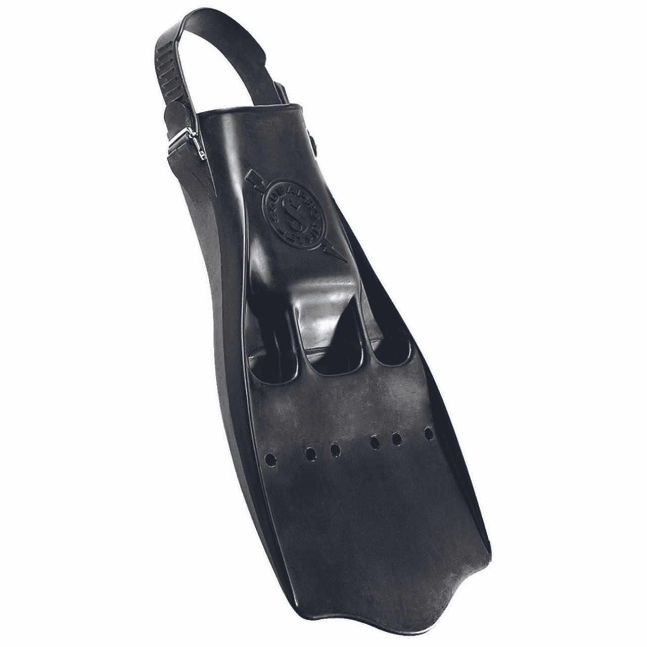 JET FIN W/SPRING STRAP - SIZE 3XL - BLACK - COJO Diving