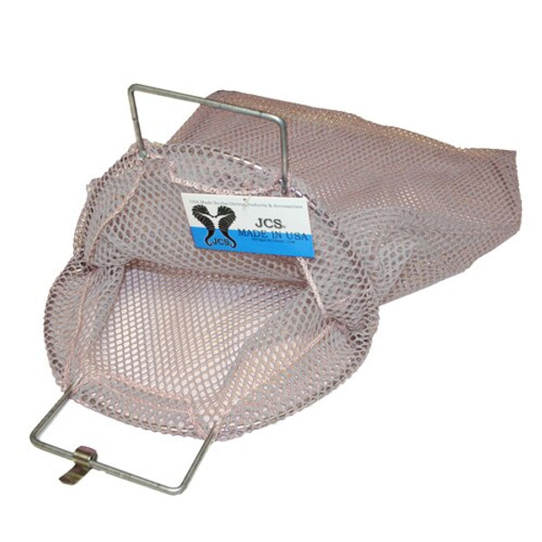 Galvanized Wire Handle Mesh Catch Bag, Approx. 15x20 (White)