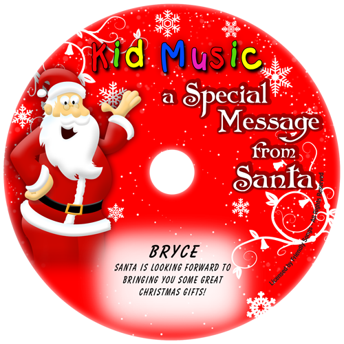 Santa Message Personalized Christmas Music CD