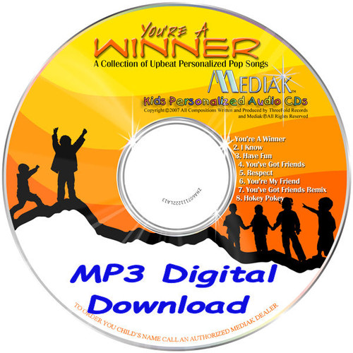 You are a Winner Personalized Kids Music - MP3 DIGITAL DOWNLOAD