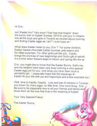 Letter from Easter Bunny Letter