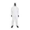 PosiWear BA White Coverall 58 gsm with Hood, Elastic Wrist & Ankles (Each)