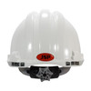 PIP MK8 Evolution Vented, Type II Hard Hat with HDPE Shell, EPS Impact Liner, Polyester Suspension and Wheel Ratchet Adjustment, White, Back View