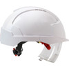 PIP EVO® VISTAlens™ Type I Non-vented Industrial Safety Helmet with Lightweight ABS Shell, Integrated ANSI Z87.1 Eye Protection, 6-Point Polyester Suspension, and Wheel Ratchet Adjustment, White,