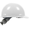 PIP Dom™ Cap Style Smooth Dome Hard Hat with HDPE Shell, 4-Point Textile Suspension, and Swing Wheel Ratchet Adjustment, White, Side View