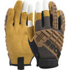 120PIP Boss® Framer Glove with Premium Pigskin Padded Leather Palm, Mesh Fabric Back, and TPR Impact Protection, Brown, 12 PairsMF1360T