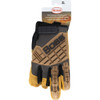 PIP Boss® Framer Glove with Premium Pigskin Padded Leather Palm, Mesh Fabric Back, and TPR Impact Protection, Brown, 12 Pairs, Packed