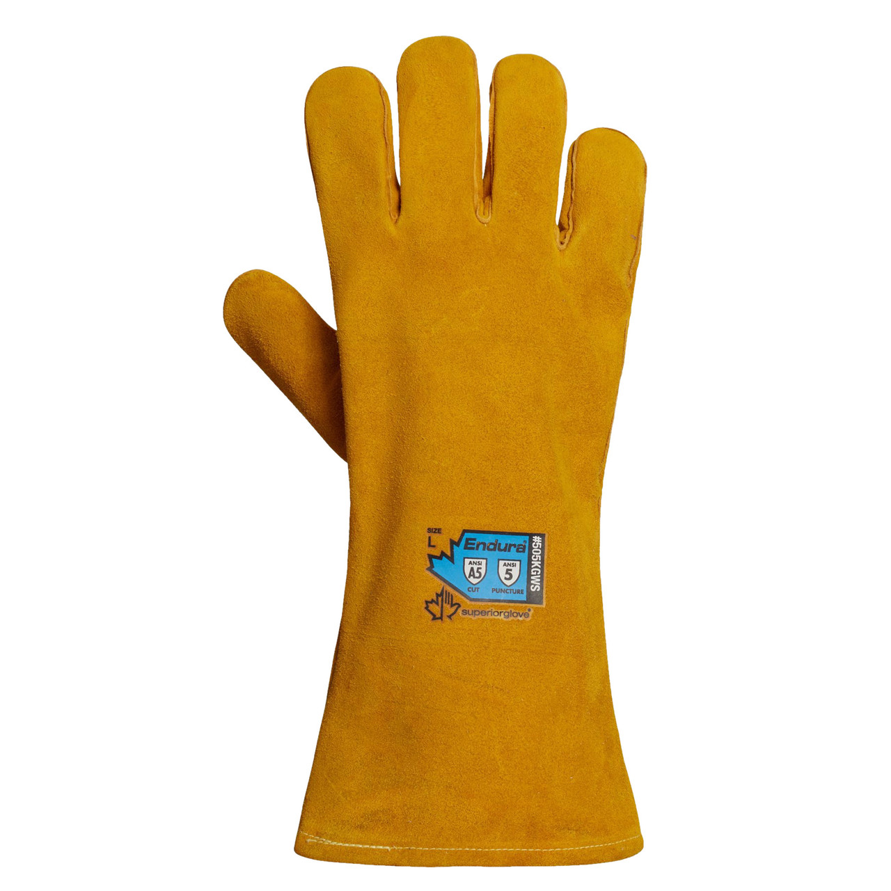 Endura® Heat & Cut Resistant Cowgrain Welding Gloves with Full Forearm  Protected Rugged Cuffs (505KGWS)—Superior Glove™ - First Place Supply