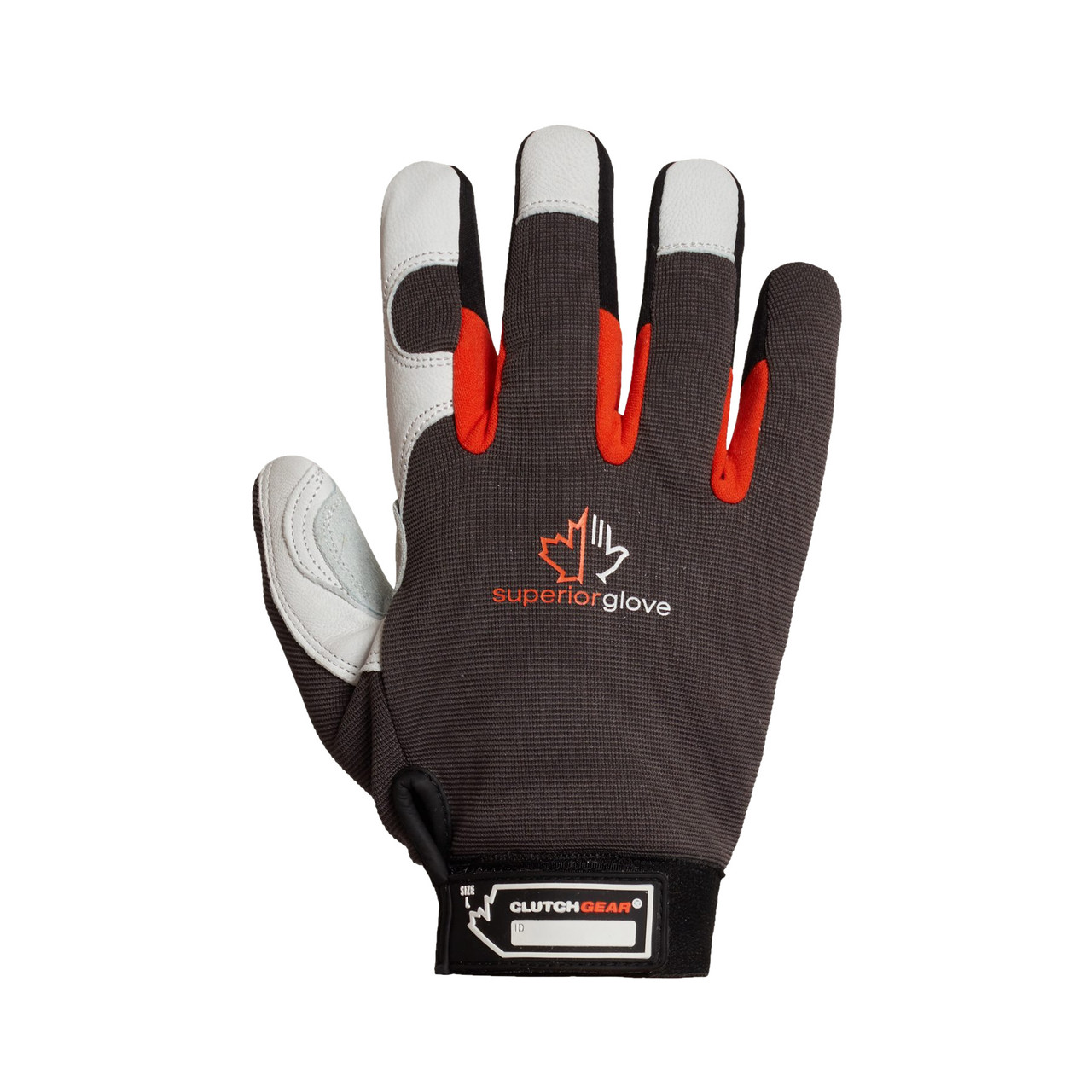 White/Black Goatskin Mechanics Work Gloves