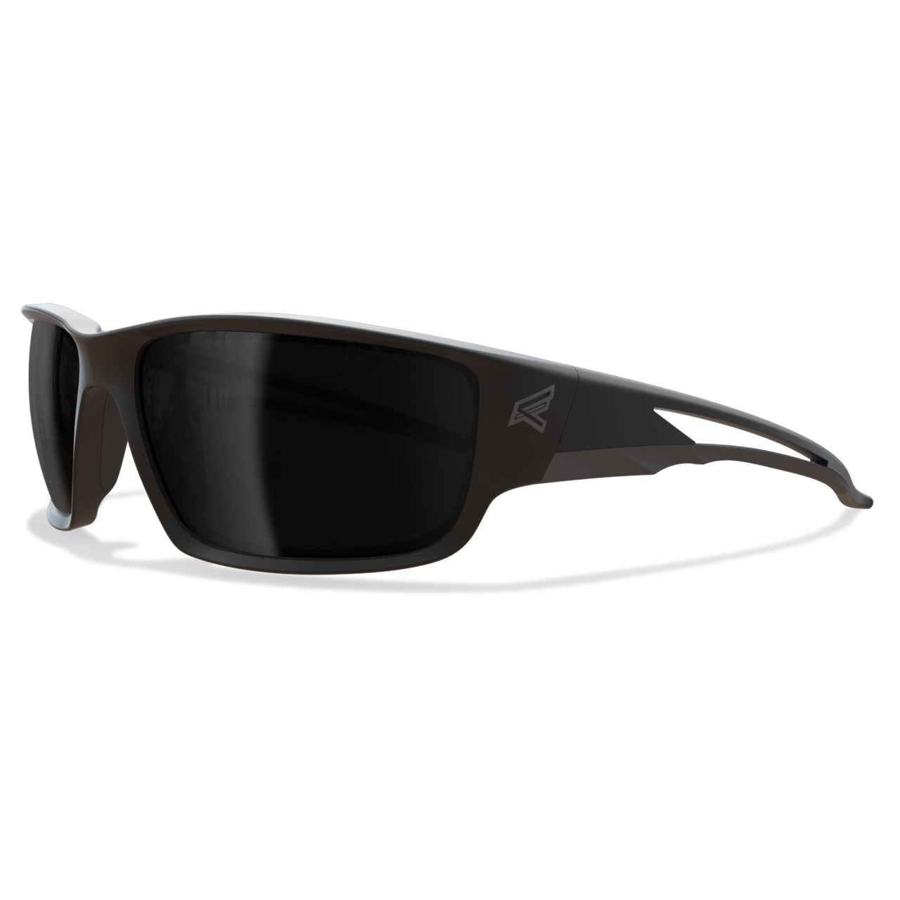Edge Eyewear Kazbek Polarized Safety Glasses Smoke Lens Black Frame