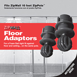 ZipWall - Floor Adapters for Foam Rails on 10' SLPs: FA10