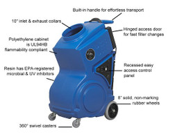 The portable Air Scrubber: PRED1200UV has a variety of great features.