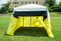 Pelsue Interlocking Series Work Tent - yellow and white, 10' x 10' x 6.5'  H, with case - 6510DSB