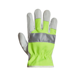 Endura® Hi-Viz Goatskin Drivers Gloves with Silver Stripe (Pack of 12) (378GAHVB)—Superior Glove™