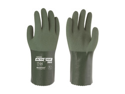 ActivGrip™ Flexible Green Seamless Knit Lined 12" Nitrile Gloves with Double Dip Grip Finish (Pack of 12) (566)—Superior Glove™