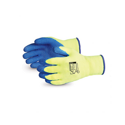 Dexterity® Hi-Viz Nylon Fleece Lined Terry Gloves with Latex Coated Palms (Pack of 12) (TKYLX)—Superior Glove™