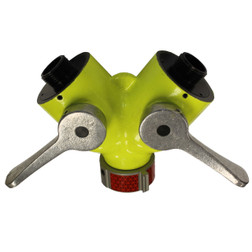 C&S Supply 1.5" Female Inlet with 2 x 1" Male Outlets High Visibility Wye Valve | WV1510-HIGH-VIZ