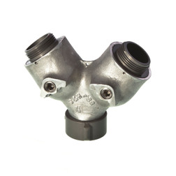 C&S Supply 1.5" Female Inlet with 2 x 1.5" Male Outlets Plain Wye - Without Valves | W15