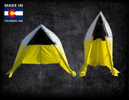 Pelsue Interlocking Series Work Tent - yellow and white, 10' x 10' x