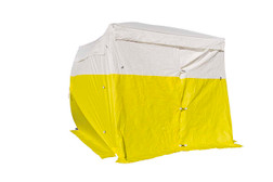 Pelsue Interlocking Series Work Tent - yellow and white, 10' x 10' x