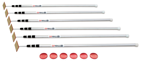 ZipWall - 12' Spring-Loaded Poles, 6 Pack: SLP6