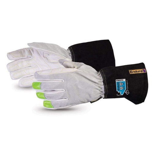 Endura® Deluxe Double Palm Punkban Lined Buffalo Leather Welding Gloves (398DPPB)—Superior Glove™