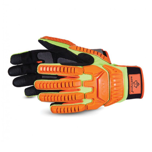 Clutch Gear® Impact Resistant Hi-Viz Mechanics Gloves with D3O Backing (MXD3O)—Superior Glove™
