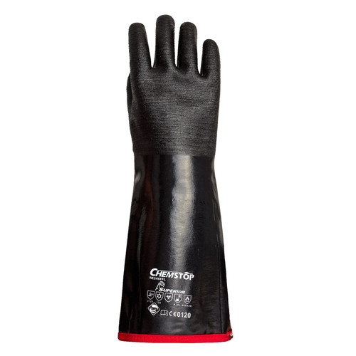 Chemstop™ Chemical Resistant Thermal Lined Extra Long Neoprene Gloves (NE246FFL)—Superior Glove™