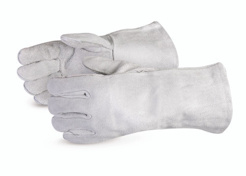 Endura® Grey Split Cowhide Leather Welding Gloves (Pack of 12) (505i)—Superior Glove™