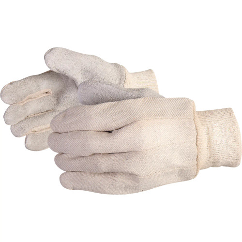 Endura® Split Leather Palm Gloves with 8Oz Cotton Back and Knit Wrist (Pack of 12) (650)—Superior Glove™