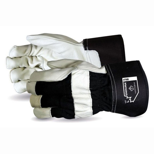 Endura® Cotton Palm Lined Cowgrain Fitters Gloves (Pack of 12) (76B)—Superior Glove™