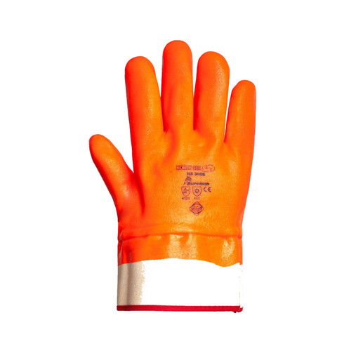 North Sea™ Chemical Resistant Triple Foam Lined Winter PVC Gloves With Safety Cuff (Pack of 12) (NS300B)—Superior Glove™