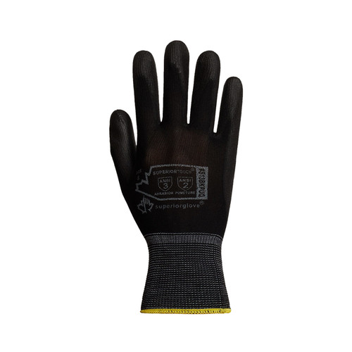 Superior Touch® Black Polyurethane Palm Coated Nylon Gloves (Pack of 12) (S13BKPUQ)—Superior Glove™