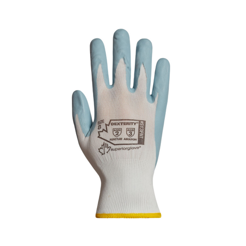 Dexterity® Grey Foam Nitrile Palm Coated Nylon Gloves (Pack of 12) (S13FNT)—Superior Glove™