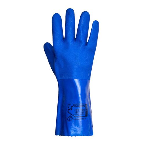 Chemstop™ Heavyweight 12" Double Dip Cotton Liner Seamless-knit PVC Gloves (Pack of 12) (SH230)—Superior Glove™