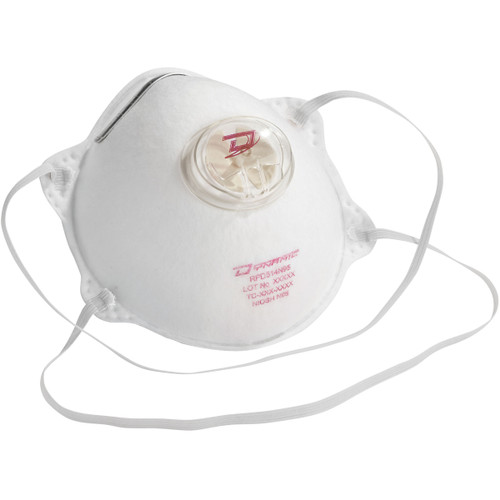 Dynamic™ Standard N95 Disposable Respirator with Exhale Valve & Adjustable Strap - 10 Pack (8 Boxes/Case)