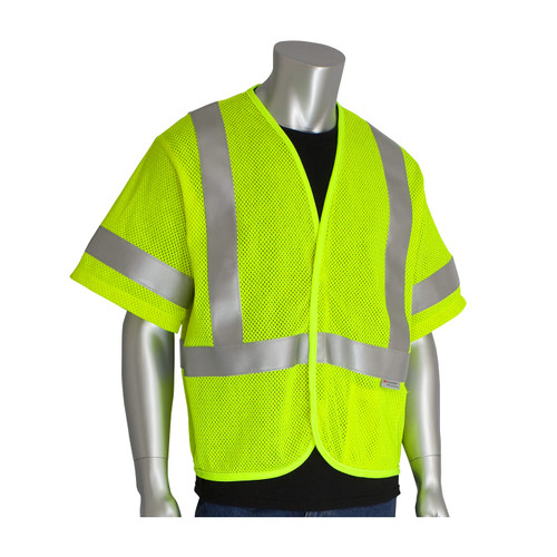 PIP® Hi-Vis Yellow ANSI Type R Class 3 AR/FR Mesh Vest (Each)